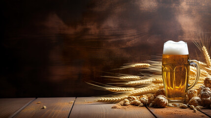 Grain and beer backdrop