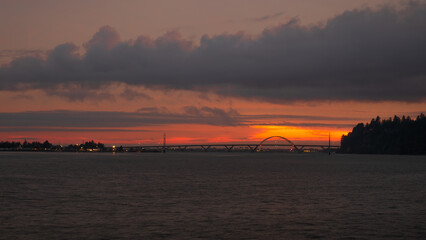 Last light of the day - Waldport Bridge, Oregon