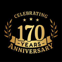 170th anniversary celebration design template. 170 years vector and illustration.