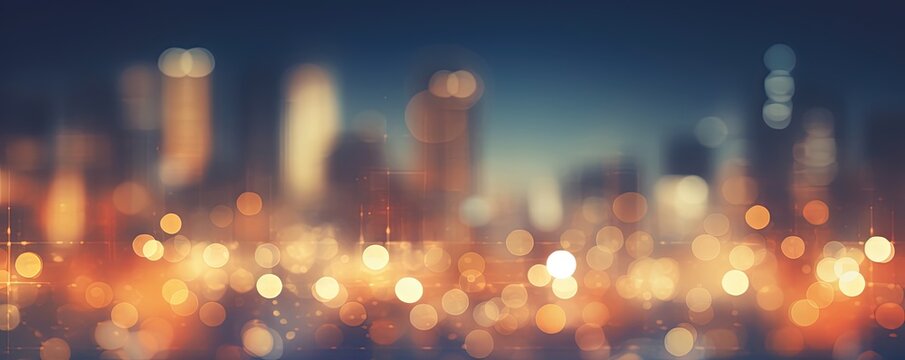 Modern abstract banner background - blurred city light leaks