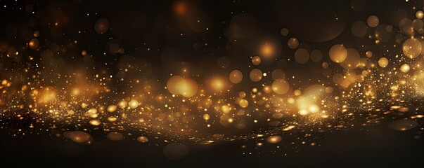 Obraz na płótnie Canvas Abstract banner background with elegant gold glitters for website header