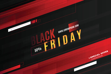 modern black friday sale with abstract shapes design vector illustration