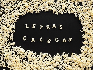 Letras galegas typography Celebration of the galician literature day	