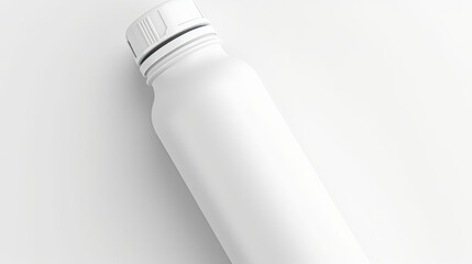 A high-resolution mockup of a water bottle isolated on white background top view.