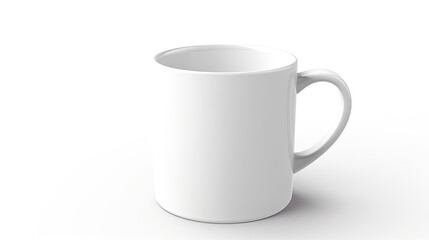 Fototapeta premium A realistic mockup of a coffee mug isolated on white background top view.