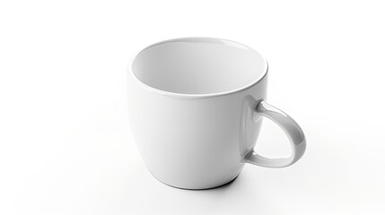 A detailed mockup of a coffee mug with personalized design isolated on white background top view.