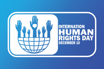 International Human Rights Day Vector Template Design Illustration. December 10. Suitable for greeting card, poster and banner