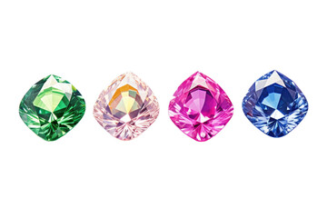 The Rarity of Pink Diamond gems on isolated background