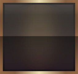 Empty button in medieval style for ui design, Classic bar and frame user interface elements with golden border.