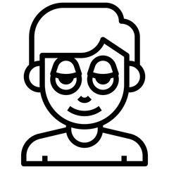 high face filled outline icon,linear,outline,graphic,illustration