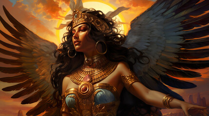 Egyptian Goddess Isis - obrazy, fototapety, plakaty