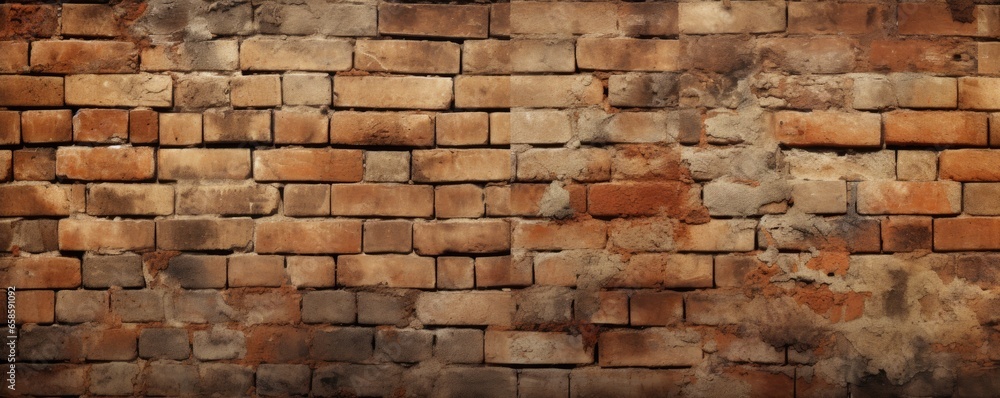 Wall mural orange bricks texture background for website page header
