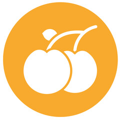 Cherry Vector Icon Design Illustration