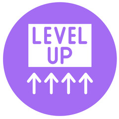 Level up Vector Icon Design Illustration