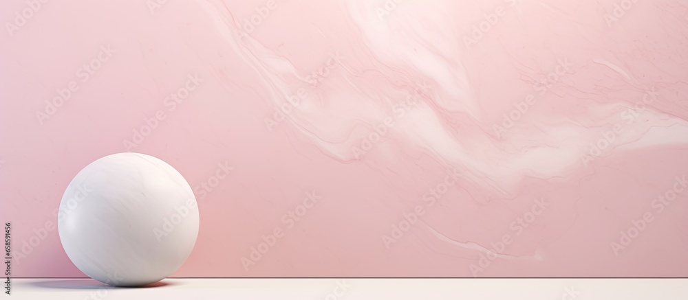 Poster copy space image on isolated background with white marble flooring