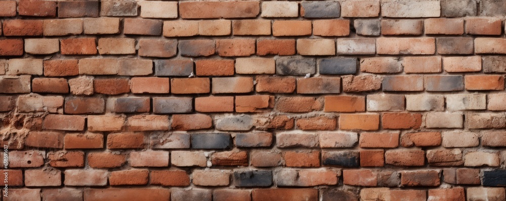 Wall mural orange bricks texture background for website page header