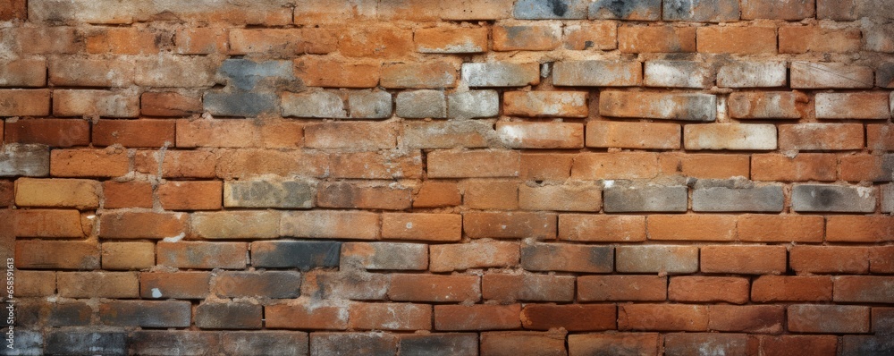 Wall mural orange bricks texture background for website page header