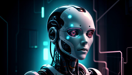 AI robots, technology that is about to change the world. AI generated - 658592067