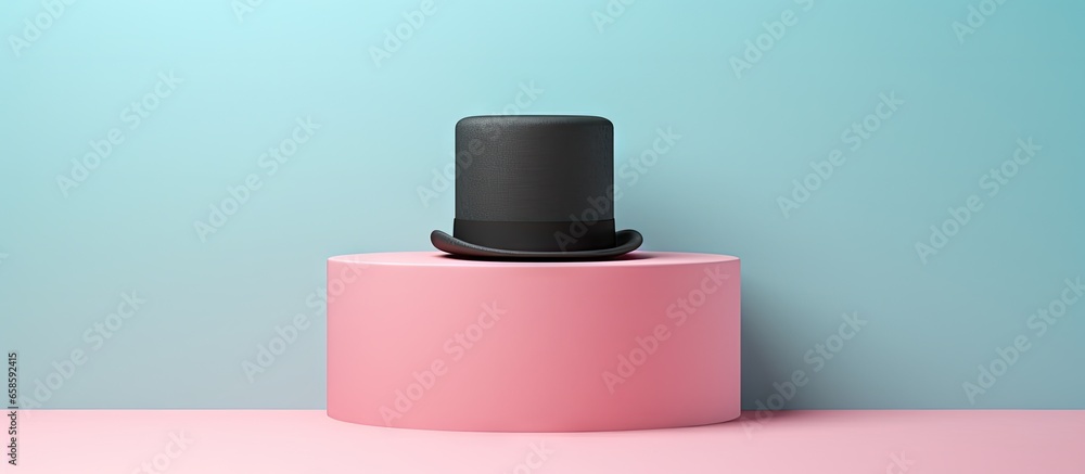 Aufkleber winner awarded on a realistic 3d podium empty stand isolated in isolated pastel background copy spac