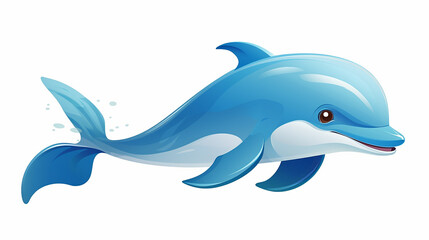 Fototapeta premium Minimal Style: Dolphin Vector