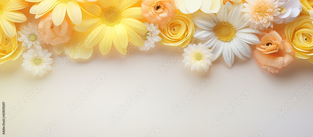 Poster yellow isolated pastel background copy space colorful texture abstract pattern copy space template n
