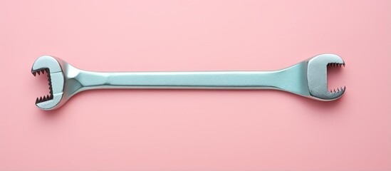 Wrench against isolated pastel background Copy space