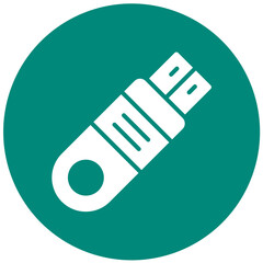 Flash Disk Vector Icon Design Illustration