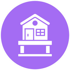 Fototapeta premium Cottage Vector Icon Design Illustration