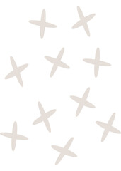 x, kreuz, Stern Muster mit transparentem Hintergrund 