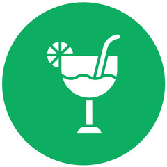 Cocktail Vector Icon Design Illustration