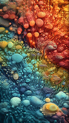 Obraz na płótnie Canvas fantastic world of colorful mushrooms