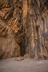 a canyon of the wadi rum desert