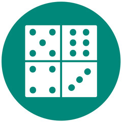 Domino Vector Icon Design Illustration