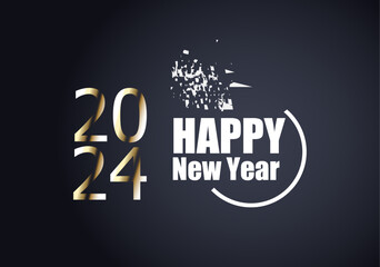 Fototapeta na wymiar 2024 happy new year design. Colorful Vector illustrations style 2024 new year greeting card