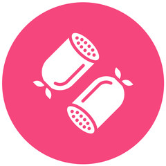 Salami Vector Icon Design Illustration