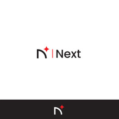 N initial logo logo for business