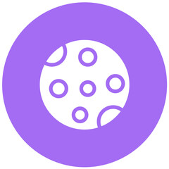 Full Moon Vector Icon Design Illustration