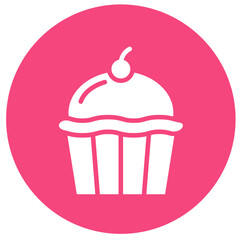 Cupcake Vector Icon Design Illustration