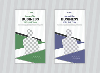 Vector creative business webinar or facebook and instagram story template