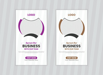 Vector creative business webinar or facebook and instagram story template