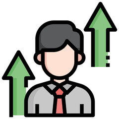 growth filled outline icon,linear,outline,graphic,illustration