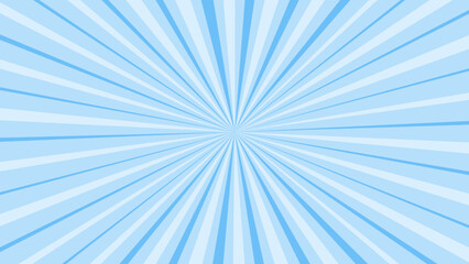 Blue sunburst background with rays