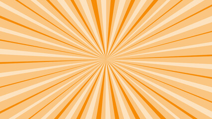 Orange sunburst background with rays