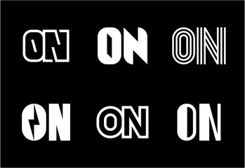 Set of letter ON logos. Abstract logos collection with letters. Geometrical abstract logos