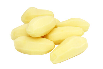 Peeled potatoes / Transparent background