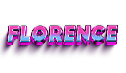 Fototapeta premium Florence Colorful 3d Abstract Text name