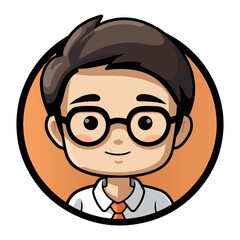 Geek Boy Vector illustration