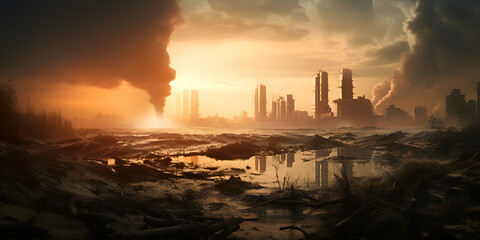 Cataclysmic Event on Earth's Final Day , When the end of the world came to earth. AI Generative