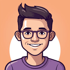 Geek Boy Vector illustration