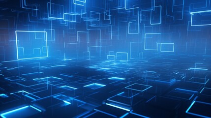 blue geometric abstract technology and science background